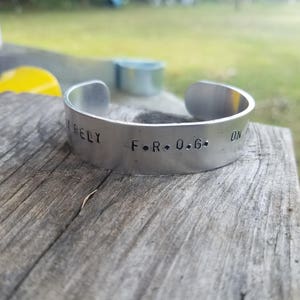 5/8 inch Custom Metal Stamped Cuff Bracelet image 7