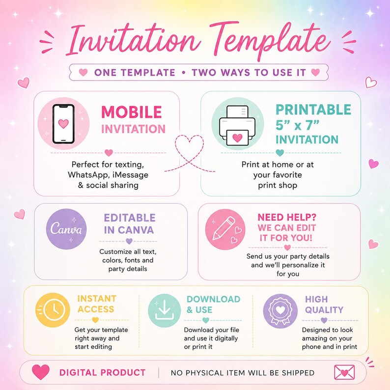Pool Party Birthday Invitation Editable Template Flamingo Pineapple Sun ...