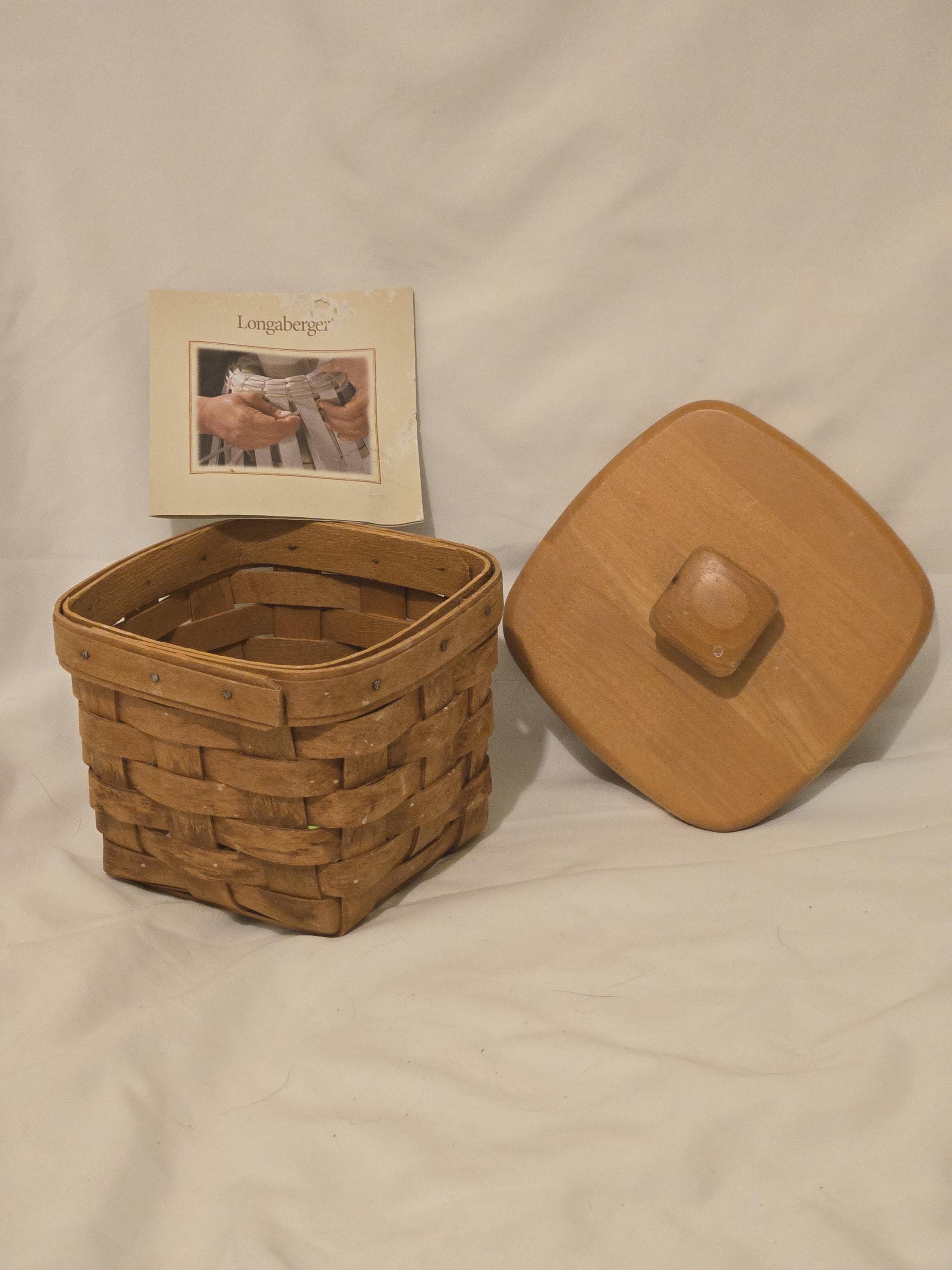 Longaberger Basket Small With Lid - Etsy