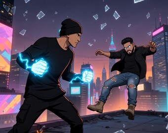 Custom Anime Fight Scene Video | Personalized Rival Showdown From Photos