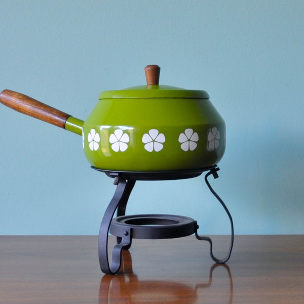 Avocado Green Fondue Pot Made in Japan