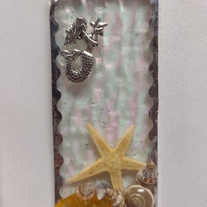 Real Starfish set onto Stained Glass image 4