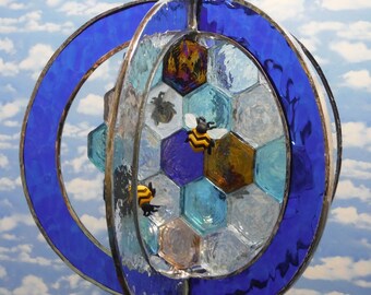 Honeycomb Stained Glass Sphere