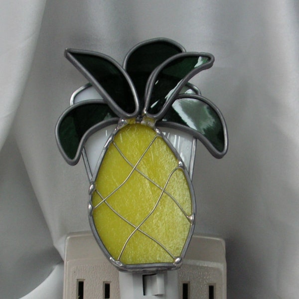 Pineapple Night Light in Stained Glass