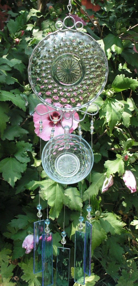 Shimmering Blue Bubble Pattern Cup And Saucer Wind Chime With Etsy