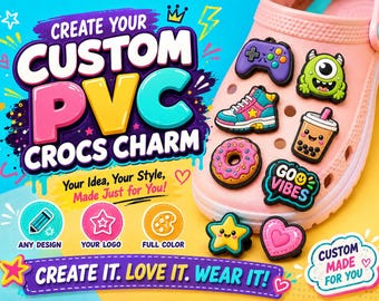 Colgante personalizado de PVC para Crocs, colgante personalizado para zapatos con tu foto y logotipo, Jibbitz personalizados para zuecos, pines con fotos únicos, regalo personalizado