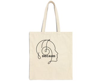 Audiophile Tote Bag – Minimalist Headphones Canvas Bag for Music Lovers | Decaud