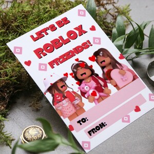 Roblox Valentine's Day Card Classroom Pack/10 Printable Valentines for Kids Roblox/ Roblox ...