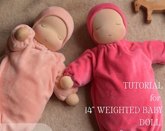 Weighted Baby Doll Tutorial & Pattern: 14" Sensory Bunting (PDF)