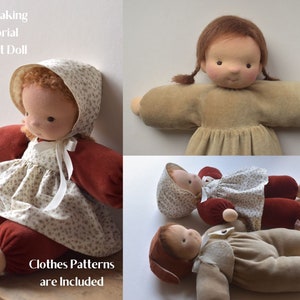 Doll Making Tutorial for 12&quot;/ 30cm Toddler doll, Soft Doll, Firs Doll
