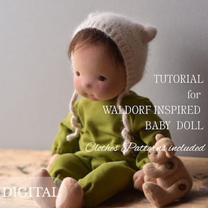 Waldorf Inspired Baby Doll Sewing Tutorial with Clothes Patterns (PDF Download) image 1