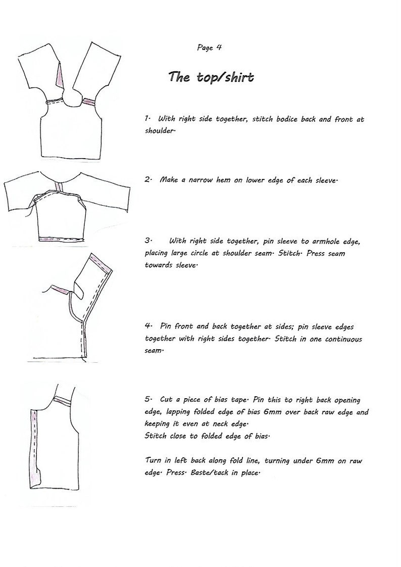 WARDROBE patterns and instructions for 14/36cm and 16/41cm Waldorf Doll Clothes image 2