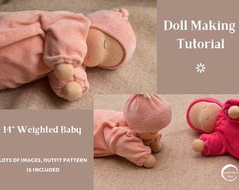 Tutorial and Patterns for 14"/ 36 cm Millet Baby/ Weighted Baby and Outfit