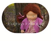 Knitted Jacket and booties for my 14" Waldorf Dolls, 100% Wool