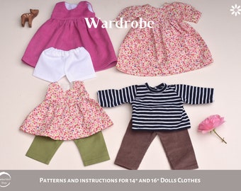 WARDROBE patterns and instructions for 14"/36cm and 16"/41cm Waldorf Doll Clothes