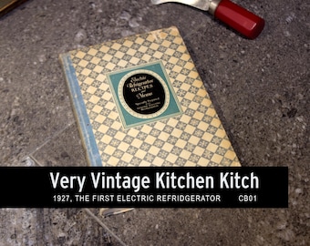 1927 GE Refrigerator Cookbook | Art Deco Cover | Vintage Recipes & Menus
