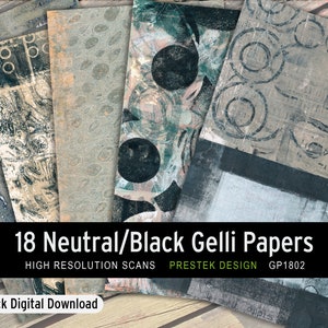 Texturas Gelli Neutras, Papéis Digitais, Papéis Imprimíveis, Colagem, Mídia Mista, Coleção de Papel, Pacote de Papel Digital, Texturas Digitais,