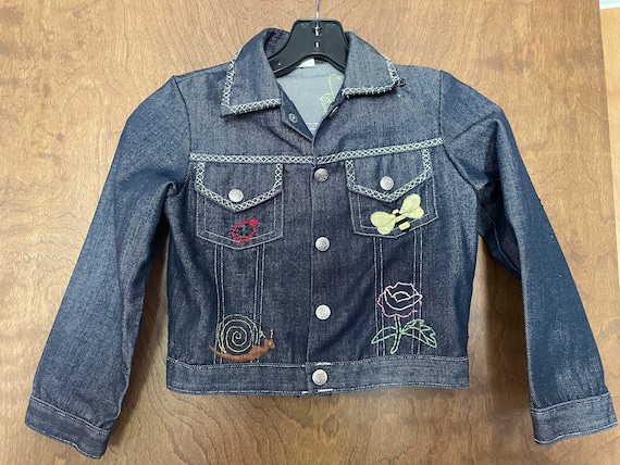 Super cute 1970’s Vintage Sears Jeans Jacket 6x w… - image 1