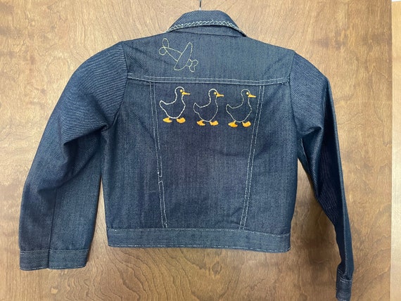 Super cute 1970’s Vintage Sears Jeans Jacket 6x w… - image 4