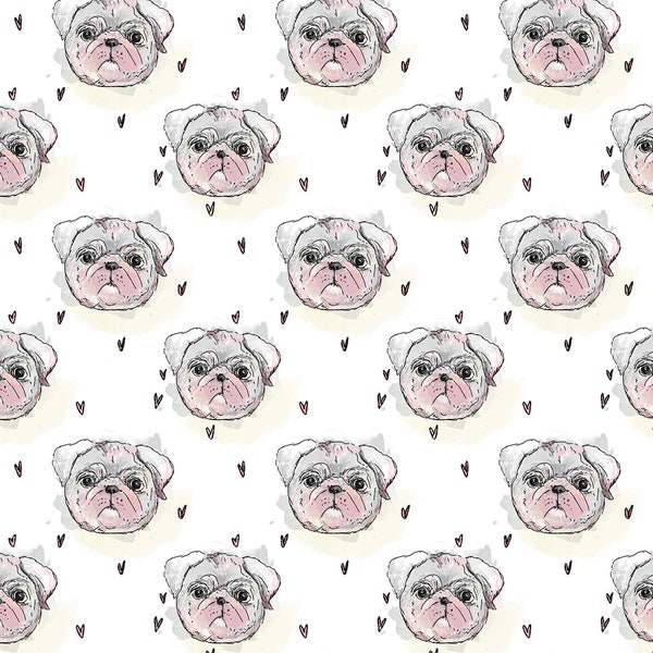 Pug Puppy Face Twelfth Scale Dollhouse Wallpaper Download