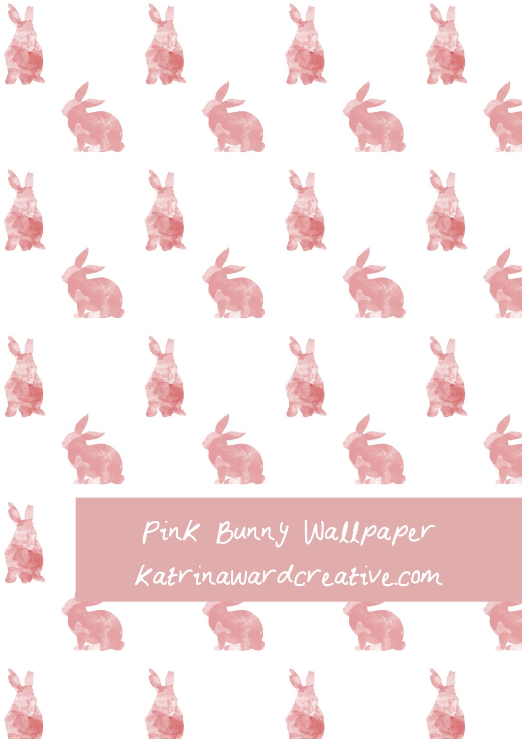 Pink Bunny Dollhouse Printable Wallpaper 1:12 Download - Etsy