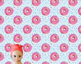 Blue Donuts With Sprinkles Dollhouse Wallpaper 1:12 Digital Download