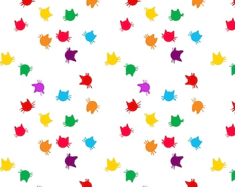 Rainbow Scatter Cats 1:12 Dollhouse Wallpaper Digital Download