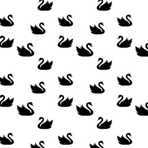Simple Swans 1:12 Dollhouse Wallpaper Digital Download