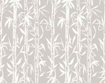 White Bamboo 1:12 Dollhouse Wallpaper Digital Download