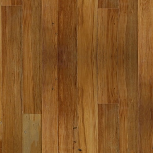 May include: A close-up of a wood floor with a natural brown finish. The wood planks are arranged in a horizontal pattern, creating a warm and inviting look.