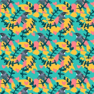 Dollhouse Wallpaper 1:12 Blocky Tui  Digital Download