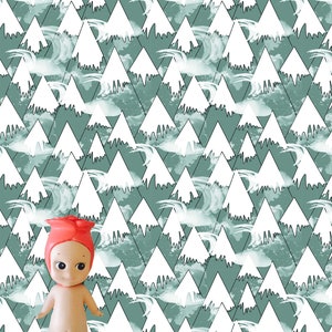 Pretty Misty Mountains 1:12 Dollhouse Wallpaper Download Twelfth Scale