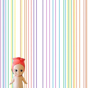 Sfondo per casa delle bambole a strisce variegate arcobaleno retrò 1:12 Download digitale