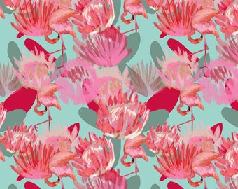 Dollhouse Wallpaper Flamencos y Proteas 1:12 Descarga Digital