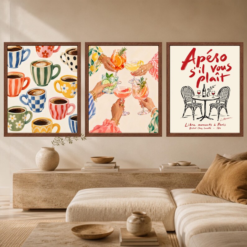 Colorful Cocktail Cheers Print, Girls Night Aperitivo Art (Digital Download) image 9