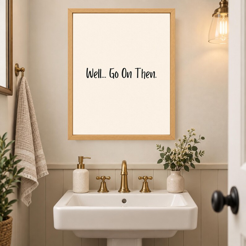 Lámina decorativa divertida para la pared del baño, tipografía minimalista con humor escatológico (descarga digital) imagen 9