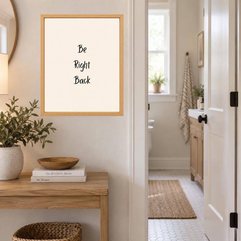 Funny Bathroom Print, Minimalist Toilet Humor Art (Digital Download) image 7