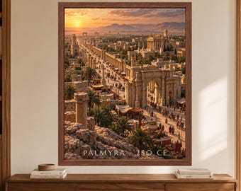 Palmyra 250 CE Roman City Print, Ancient Syria History Art (Digital Download)