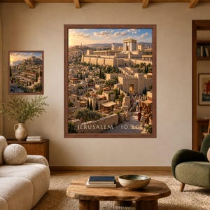 Jerusalem Wall Art, Second Temple Poster, Ancient Jerusalem Print, Biblical Archaeology Decor, Digital Download image 7
