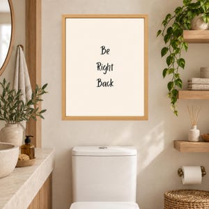 Funny Bathroom Print, Minimalist Toilet Humor Art (Digital Download) image 10