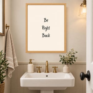 Funny Bathroom Print, Minimalist Toilet Humor Art (Digital Download) image 9