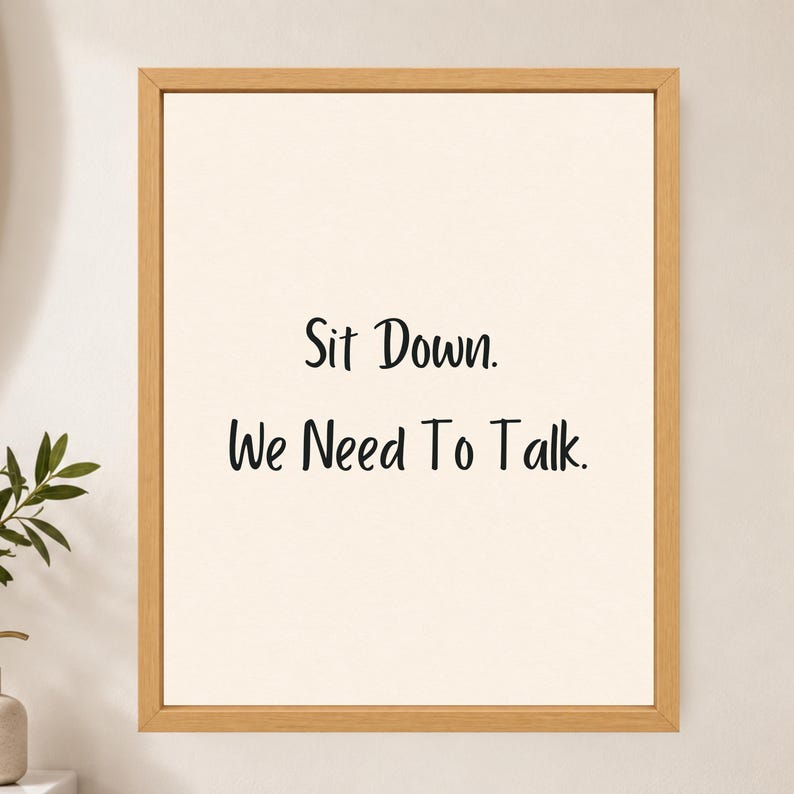 Funny Bathroom Print, Toilet Humor Wall Art, Minimalist Black Lettering (Digital Download) image 2