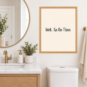 Lámina decorativa divertida para la pared del baño, tipografía minimalista con humor escatológico (descarga digital) imagen 6