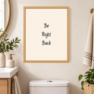 Funny Bathroom Print, Minimalist Toilet Humor Art (Digital Download) image 5