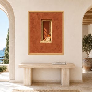 Terracotta Window Reading Nook Print, Mediterranean Book Lover Art (Digital Download) imagen 7