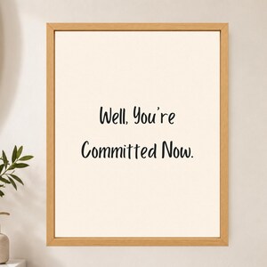 Funny Bathroom Wall Art, Toilet Humor Print, Black Lettering (Digital Download) image 2