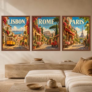 Rome Travel Poster, Colosseum Wall Art, Italy Travel Print, Italian City Decor, Digital Download image 10