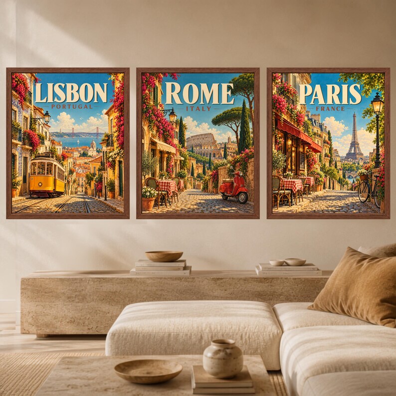 Rome Travel Poster, Colosseum Wall Art, Italy Travel Print, Italian City Decor, Digital Download image 10