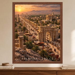 Palmyra 250 CE Roman City Print, Ancient Syria History Art (Digital Download) image 2