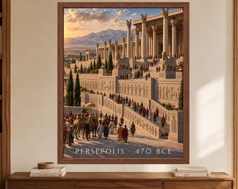 Persepolis Wall Art, Ancient Persia Poster, Achaemenid Empire Print, Persian History Decor, Digital Download